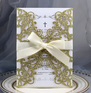 DAMAI gros anniversaire carte de voeux or oignon papier poussière Invitation de mariage vente chaude cartes de voeux