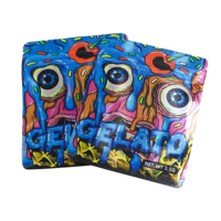 Pochette sur support personnalisée recyclable brillante UV Sac zip-lock refermable 3.5g Mylar Sac d'emballage en plastique imprimé holographique pour bonbon comestible