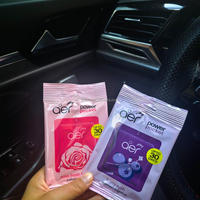 Désodorisant de voiture Aer Prower en papier de coton antibactérien, parfum citron océan, longue durée 30 jours, aromathérapie de poche