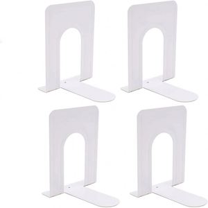 Sujetalibros Metálicos Resistentes para Hogar, Oficina y Escuela, Organizador de Libros con Almohadillas Antideslizantes para Libros, Revistas y DVD, Perfecto - Product Image 4