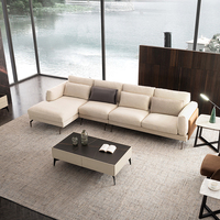 Ensemble de canapé confort pour salon de haute qualité mobilier italien moderne ensemble de canapé en forme de L en tissu designs