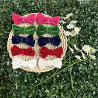 Barrettes à cheveux en velours Sacarla, 2 pièces, 7,5 cm, petits nœuds mignons faits à la main, pinces crocodiles pour filles, femmes et enfants, idéales pour les fêtes