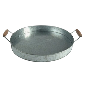 Ventas de fábrica Manija de cuerda Bandeja de servicio galvanizada Decoración para el hogar Boda y decoración festiva Bar Fiesta Bandeja decorativa galvanizada - Product Image 4