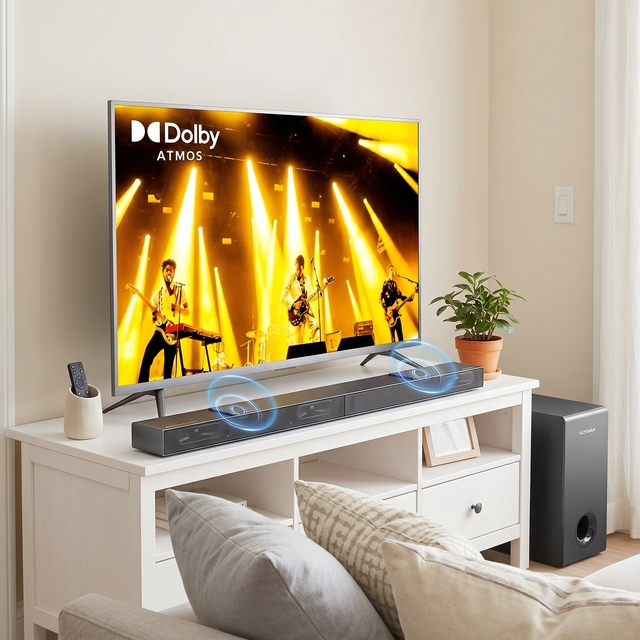 3.1.2CH NOVA S70 TV Soundbar,Surround Home Theater with Dolby AtmosBass Enhancement 2 Up-Firing Controllers