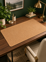 Tapis de bureau en liège pour programmeurs, tapis de table naturel pour le codage, imperméable, antidérapant, tapis pour clavier d'ordinateur portable