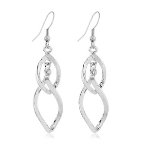 Geometric <strong>Hoop</strong> Earrings for Women Minimalist Silver Plated Triangle Long Vertical <strong>Bar</strong> Dangle Drop Statement Earrings Jewelry - Product Image 4