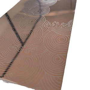 Stainless Steel PVD Coated Laser Engraved Plate 300 Series New Chinese Style Office Building Elevator Decorative Mirror Panel - Product Image 3