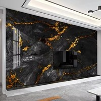 Panneau mural en PVC marbré de qualité supérieure, finition PVC marbré pour intérieur haut de gamme, anti-rayures, 1220x2440, haute brillance, entretien facile