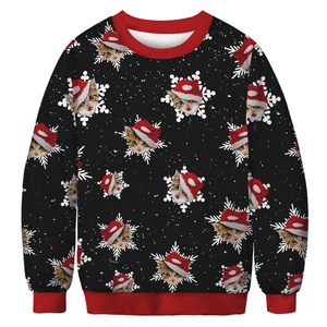 Cartone animato Streetwear uomo natale felpa con cappuccio tinta piena stampa di sublimazione di natale Sport felpe con cappuccio 3D cane Wordy felpe con cappuccio per gli uomini - Product Image 5