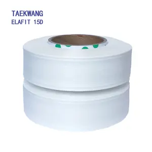 Taekwang fabricante coreano elafit elástico fio de lycra nuo 15d aa grau branco tipo a660 natural spandex