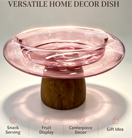 Bol à salade en verre coloré transparent résistant à la chaleur, écologique, polyvalent, grande capacité, vaisselle pour la maison et la cuisine