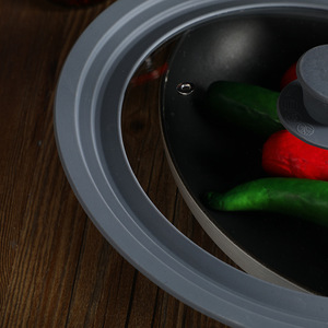Couvercle de cuisson plat en silicone universel en verre trempé pour casseroles à sauce pour ustensiles de cuisine 28/30/32cm Accessoires de cuisine - Product Image 4