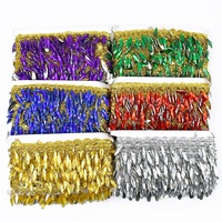 Meetee MT202 40mm Pendentif Frange Ruban Durable Rayonne Accessoires de Couture Décoration Dentelle à Paillettes pour Sacs & Textiles de Maison