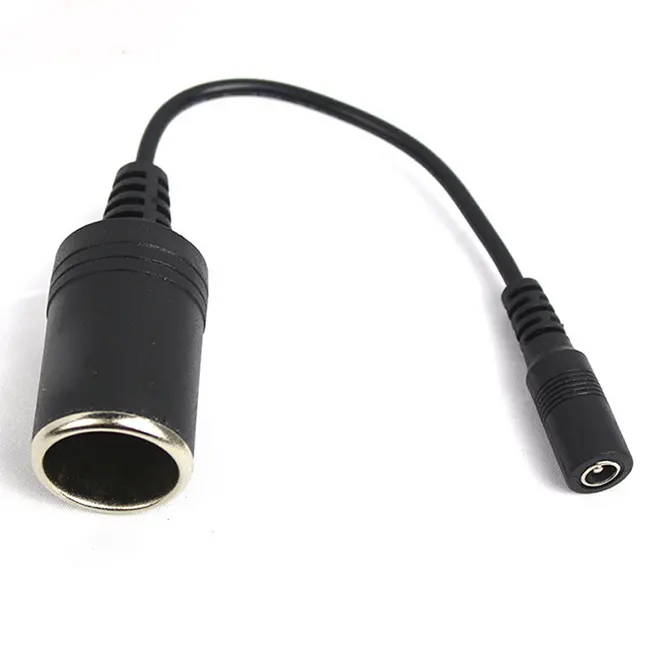 DC5521 power cable 5.5x2.1mm Male to Car Cigarette Lighter Female Socket Power Supply Cable 0.3M