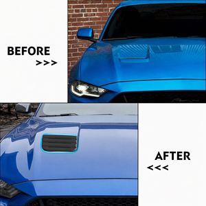 <strong>Matte</strong> Black Front Hood Vent Scoop Trim for Ford Mustang GT 2018 2019 Aggressive Styling PP Air Inlet Kit - Product Image 5