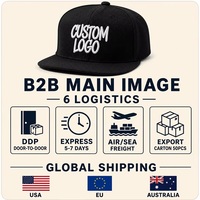 OEM ODM Snapback Cap met opvallende borduring, wit/zwart, platte klep, 6 panelen, katoen, verstelbaar, kleine minimale bestelhoeveelheid, Barudan, DDP, snelle verzending