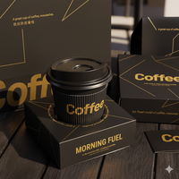 Sandwich-Verpackungs box mit eingebetteter dicker Ei-Toast-Verpackung Ins Restaurant Coffee Shop Trinkbecher-Papier fach