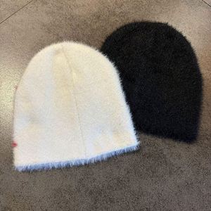 Wholesale New Arrival Faux Mink Fur Breathable <b>Waterproof</b> <b>Beanies</b> Custom Logo Jacquard Winter Knitted Hats High Quality Travel - Product Image 5