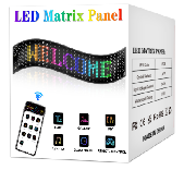 Panneau matriciel couleur IPixel 1632, programmable par application, texte et images DIY, panneau lumineux LED pour voiture, panneau de signalisation USB, message défilant pour voiture - Product Image 3