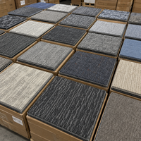 Dalles de moquette marron à poils coupés, chaudes, pour bureaux et maisons, 50x50, avec support durable, pour projets