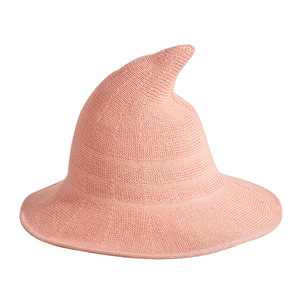 <span class=keywords><strong>Chapeau</strong></span> de sorcière en coton tricoté pour Halloween, style Europe et Amérique, pour femmes, hommes et enfants, idéal pour les fêtes - Product Image 5
