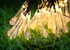 Đèn Lồng Năng Lượng Mặt Trời Hình Giọt Nước Ngoài Trời Bán Buôn Đèn Dây Trang Trí Ngày Lễ Đèn Trắng Ấm Để Sử Dụng Trong Nhà/Ngoài Trời - Product Image 6