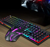 Vente en gros Gamers Combo Set TF200 Glowing Cool Clavier Souris Combos Pudding Keycaps Clavier Gamer pour Home Business Office