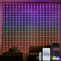 Rideau lumineux intelligent RGB, contrôle par application, programmation DIY, étanche pour mariage/magasin/maison