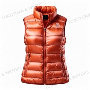 Logotipo personalizado/Fabricantes de ropa personalizada al por mayor <span class=keywords><strong>mujer</strong></span> <span class=keywords><strong>chaleco</strong></span> sin mangas ultraligero abajo chaqueta señoras <span class=keywords><strong>chaleco</strong></span> acolchado - Product Image 4