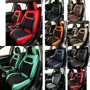 ชุดหุ้มเบาะรถยนต์หนังกันน้ำสีดำสองสี สำหรับรถบรรทุก รถตู้ รถ SUV เบาะหน้า ครบชุด ใช้ได้ทุกฤดู - Product Image 6