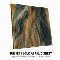 Plaque acrylique 3D personnalisée Coucher de soleil Nuage 6mm pour la fabrication de baignoires, spas, piscines, hôtels et salles de bain