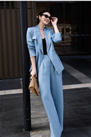 Ensemble deux pièces élégant pour femme, style Old Money, vert, taille XL, printemps-automne, en lin peigné, pantalon ample à jambes larges, idéal pour le bureau