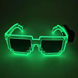 Kacamata led populer rave, kacamata hitam LED, kacamata Festival, kacamata Rave untuk menari atau pertunjukan