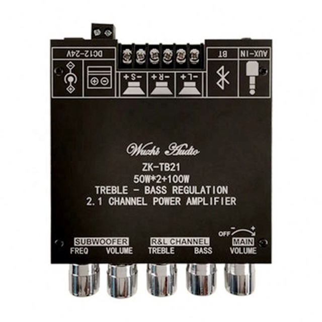 SeekEC 50W*2+100W 2.1 channel wireless audio amplifier board TPA3116D2 BT5.0 wireless digital power amplifier module