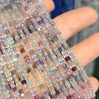 Prix de gros Bracelet personnalisé Cube perles de fluorite naturelle à facettes