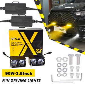 Luces SENLO para Automóvil, Foco de Doble Lente para Motocicleta, Luces Auxiliares Delanteras para Parrilla, Luces de Conducción, Luces Antiniebla, Aptas para Todoterreno, Camioneta, SUV - Product Image 1