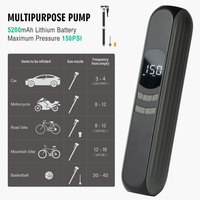 Compresseur d'air numérique portable pour voiture, moto, scooter, vélo, pompe à air sans fil, gonfleur de pneus