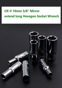 CR-V 10mm 3/8" Mirror Extend Long Hexagon <b>Socket</b> Wrench Deep Impact <b>Sockets</b> for Drive Mechanics - Product Image 6