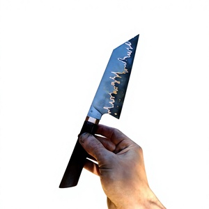 Juego de cuchillos de chef de acero al carbono con mango de madera, estilo japonés, de alta calidad, para uso en la cocina. - Product Image 1