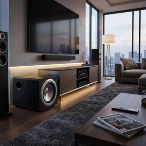 Potente Subwoofer Activo de Madera para Sistema de Cine en Casa con Puerto Bass Reflex, Altavoz de Audio Estéreo de Alta Fidelidad, Bajos de Alta Fidelidad - Product Image 2