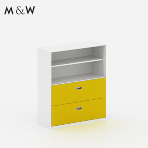 M & W bên dọc giấy A3 giá rẻ 2 ngăn kéo kim loại Tủ hồ sơ đơn giản đẹp trắng nội thất văn phòng tủ thép - Product Image 6