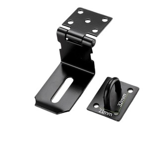 Cerradura de Acero Inoxidable Negro con Pestillo, Pasadores de Alta Resistencia, Cerradura para Puerta, Cerradura para Muebles, Diseño Minimalista, Hebilla de Seguridad Duradera - Product Image 3