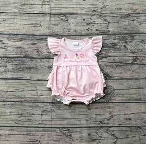 Combinaison sans manches pour bébé fille, rose, imprimé « I'm literally just a girl », vente en gros, ensemble enfant SR3825 RTS - Product Image 1