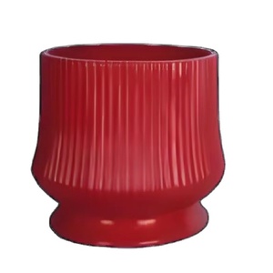 Vaso <span class=keywords><strong>di</strong></span> <span class=keywords><strong>fiori</strong></span> in ceramica con trama in ceramica e Design creativo moderno della fattoria vaso <span class=keywords><strong>di</strong></span> <span class=keywords><strong>fiori</strong></span> in ceramica <span class=keywords><strong>per</strong></span> casa natale decorativo vaso <span class=keywords><strong>di</strong></span> <span class=keywords><strong>fiori</strong></span> rosso - Product Image 1