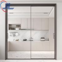 Porte en verre à battants pour patio, cadre en aluminium, résistant au vent, design sécurisé