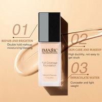 Base de Maquillaje Líquida Vegana de Cobertura Total, Resistente al Agua, Mate e Hidratante, con Corrector, Personalizable con su Logotipo
