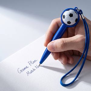 Stylo bille rotatif en forme de ballon de <span class=keywords><strong>football</strong></span> avec cordon tour de cou, logo personnalisé, multicolore, stylo promotionnel - Product Image 2