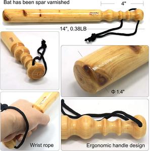 SAMSFX Kayak Poisson En Bois Wacker Chauve-Souris Pêche Prêtre Billie Club (14 Pouces/175g) Couleur Bois Naturel Verni - Product Image 2