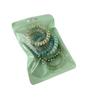 Lot de 6 Élastiques à Cheveux Simples Couleur Bonbon d'Été pour Femmes et Filles, Anneaux de Cheveux <span class=keywords><strong>en</strong></span> Plastique Élastiques Type Fil de Téléphone - Product Image 2