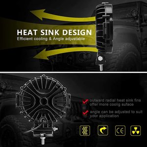 7 "<span class=keywords><strong>LED</strong></span> offroad Pod đèn thanh 51 Wát với gắn khung, vòng màu đỏ tại chỗ <span class=keywords><strong>LED</strong></span> làm việc ánh sáng cho offroader Xe Tải xe ATV SUV Jeep - Product Image 2